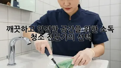 깨끗하고 안전한 공간을 위한 소독 청소 전문가의 선택